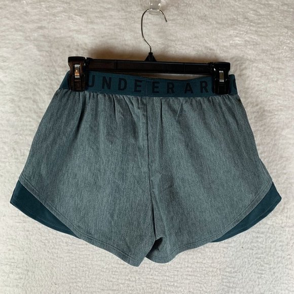 Under Armour Training Shorts Women's XS Dark Cyan Polyester Elastic Waist 6918 - Picture 4 of 6